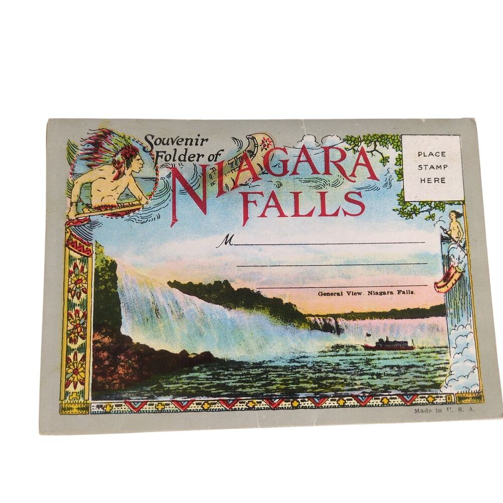 Souvenir Folder of Niagara Falls 1920s Fold-Out Postcards Horseshoe Rock Ages+
